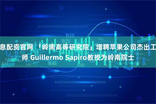低息配资官网 「岭南高等研究院」增聘苹果公司杰出工程师 Guillermo Sapiro教授为岭南院士